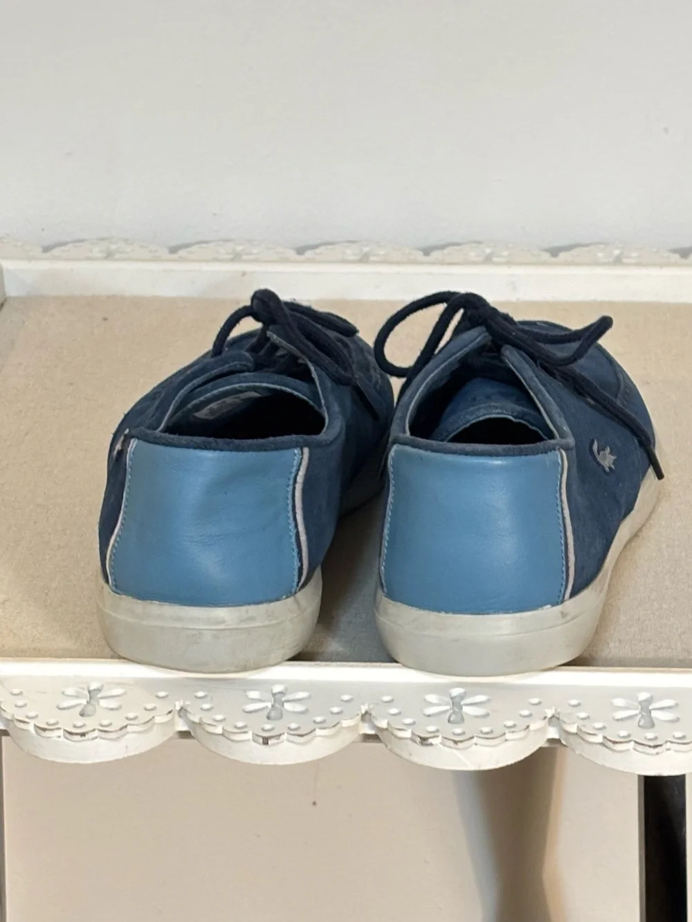 Lacoste, Sevrin Blue Suede With light Blue Leather Accent At Back. Men’s Size 12
